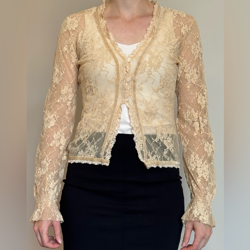 Mark. Beige Lace Top